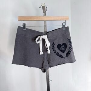 Victorias Secret Pink 2010s Sweat Shorts Mid Gray Rise Small